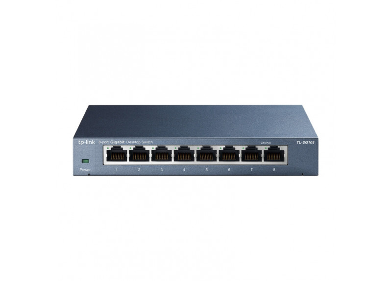 TP-LINK TL-SG108 Unmanaged Gigabit Ethernet (10/100/1000) Zwart