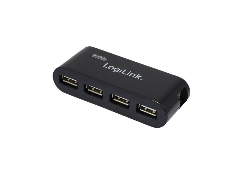 LogiLink 4 Port Hub, USB 2.0 actief Zwart
