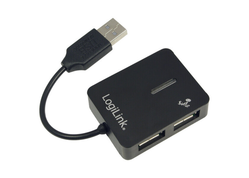 LogiLink 4 Port Hub, USB 2.0 passief Zwart