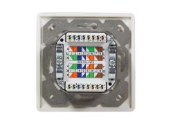 Inbouwdoos 2xRJ45 Cat6 LogiLink Signal Wit