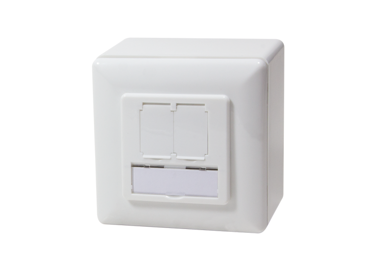 Opbouwdoos 2xRJ45 Cat5e LogiLink Signal wit