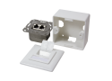 Opbouwdoos 2xRJ45 Cat5e LogiLink Signal wit