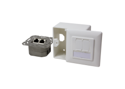 Opbouwdoos 2xRJ45 Cat5e LogiLink Signal wit