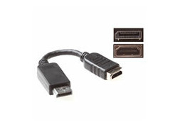 ACT 15 cm Verloop kabel DisplayPort male naar HDMI-A female