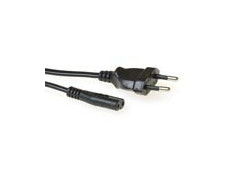 ACT Netsnoer Euro male - C7 female zwart 1,5 m