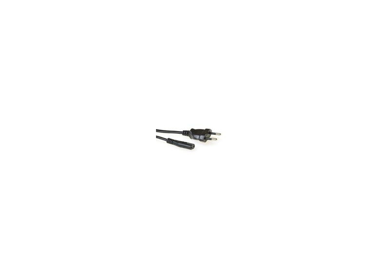 ACT Netsnoer Euro male - C7 female zwart 1,5 m