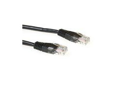 ACT Zwarte 1 meter U/UTP CAT6 patchkabel met RJ45 connectoren