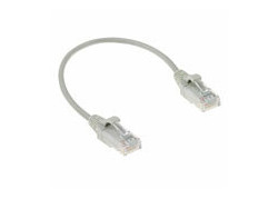 ACT Grijze 1 meter LSZH U/UTP CAT6 datacenter slimline patchkabel snagless met RJ45 connectoren