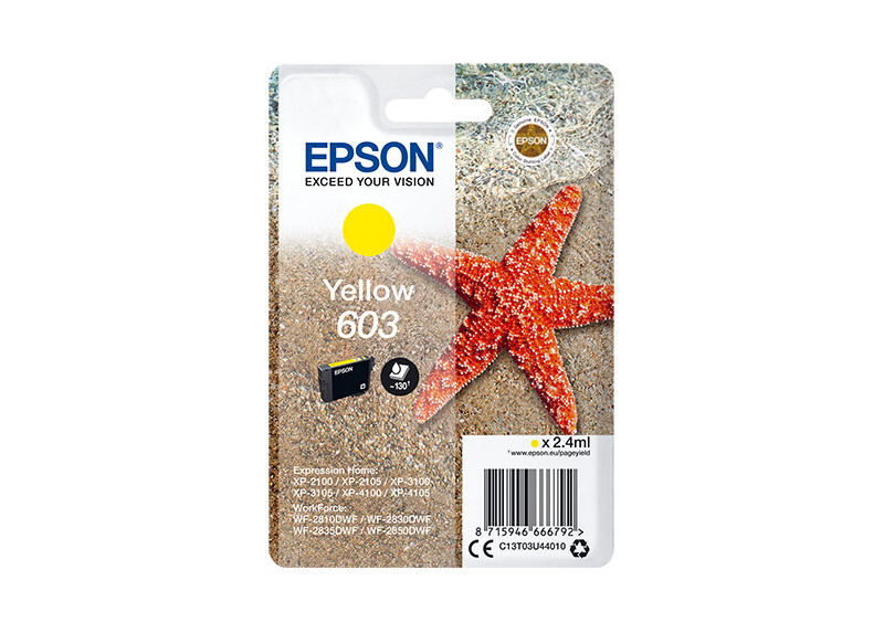 Epson 603 Singlepack Geel 2,4ml (Origineel)