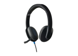 Logitech H540 USB Computer Headset Met high-definition geluid en knoppen op het oorstuk