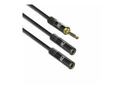 ACT AC3620 audio kabel 0,15 m 3.5mm 2 x 3.5mm Zwart
