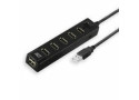 ACT AC6215 interface hub USB 2.0 480 Mbit/s Zwart