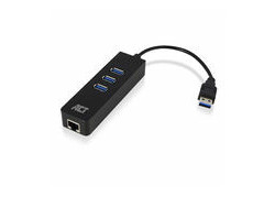ACT AC6310 interface hub USB 3.2 Gen 1 (3.1 Gen 1) Type-A 5000 Mbit/s Zwart
