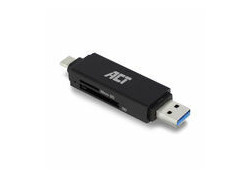 ACT AC6375 geheugenkaartlezer USB 3.2 Gen 1 (3.1 Gen 1) Zwart
