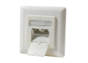 Inbouwdoos 2xRJ45 Cat6 LogiLink Zuiver Wit