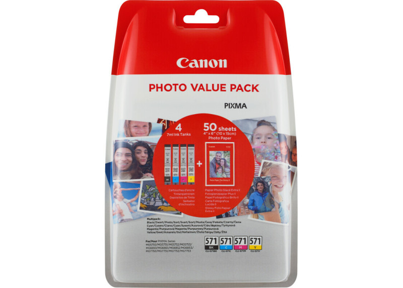 Canon (S) CLI-571 B/C/M/Y ValuePack 28,0ml (Origineel