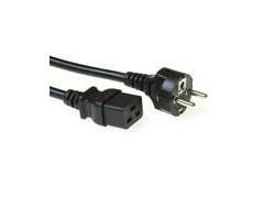 ACT Netsnoer CEE 7/7 male (recht) - C19 zwart 3 m