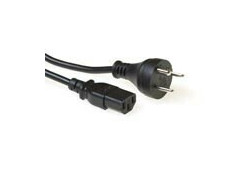 ACT Netsnoer Deense connector - C13 zwart 2,5 m