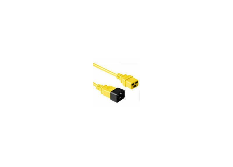 ACT Netsnoer C19 - C20 geel 0,6 m ACT Netsnoer C19 - C20 geel 0,6 m