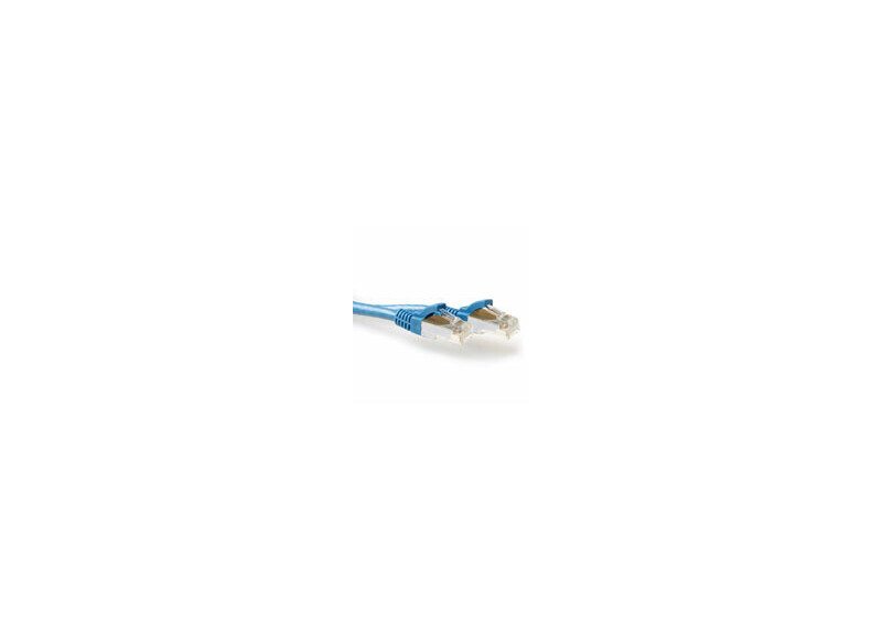 ACT Blauwe 1 meter LSZH SFTP CAT6A patchkabel snagless met RJ45 connectoren ACT Blauwe 1 meter LSZH SFTP CAT6A patchkabel snagless met RJ45 connectoren