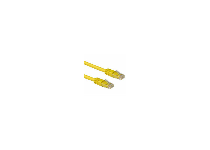 ACT Gele 5 meter LSZH U/UTP CAT6A patchkabel met RJ45 connectoren ACT Gele 5 meter LSZH U/UTP CAT6A patchkabel met RJ45 connectoren