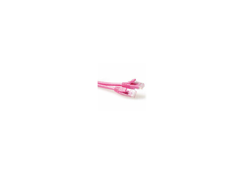 ACT Roze 0,5 meter U/UTP CAT6A patchkabel snagless met RJ45 connectoren ACT Roze 0,5 meter U/UTP CAT6A patchkabel snagless met RJ45 connectoren