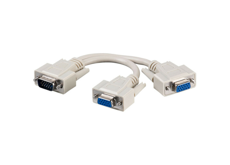 Adapter VGA (M) --> 2x VGA (F) Goobay Adapter VGA (M) --> 2x VGA (F) Goobay