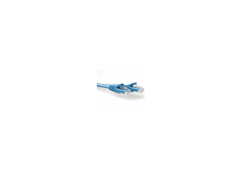 ACT Blauwe 3 meter U/UTP CAT6 patchkabel snagless met RJ45 connectoren ACT Blauwe 3 meter U/UTP CAT6 patchkabel snagless met RJ45 connectoren