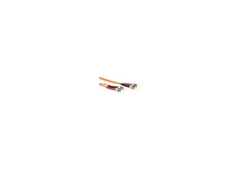 ACT 0,5 meter LSZH Multimode 50/125 OM2 glasvezel patchkabel duplex met ST connectoren ACT 0,5 meter LSZH Multimode 50/125 OM2 glasvezel patchkabel duplex met ST connectoren