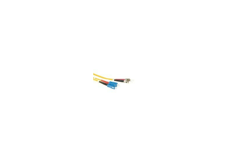 ACT 10 meter LSZH Singlemode 9/125 OS2 glasvezel patchkabel duplex met SC en ST connectoren ACT 10 meter LSZH Singlemode 9/125 OS2 glasvezel patchkabel duplex met SC en ST connectoren
