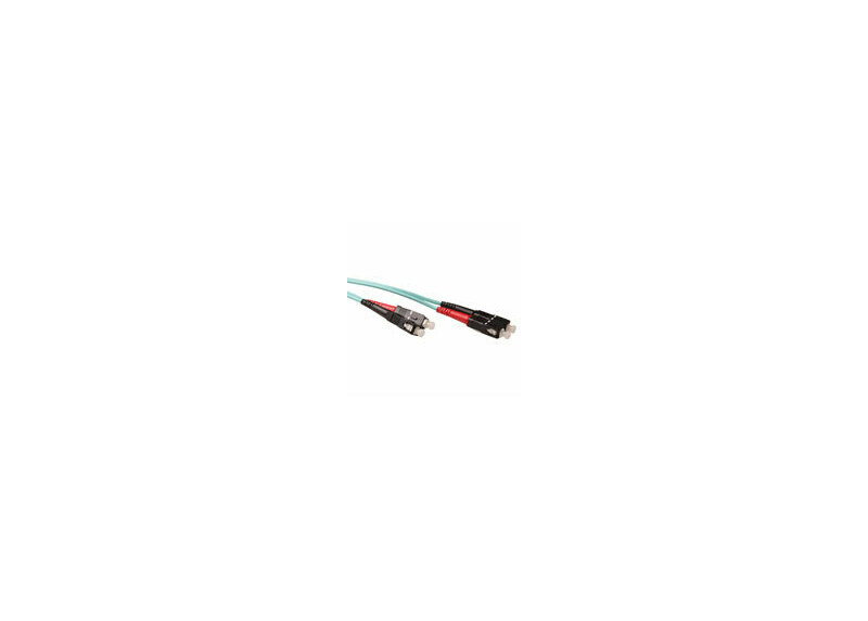 ACT 20 meter LSZH Multimode 50/125 OM3 glasvezel patchkabel duplex met SC connectoren ACT 20 meter LSZH Multimode 50/125 OM3 glasvezel patchkabel duplex met SC connectoren