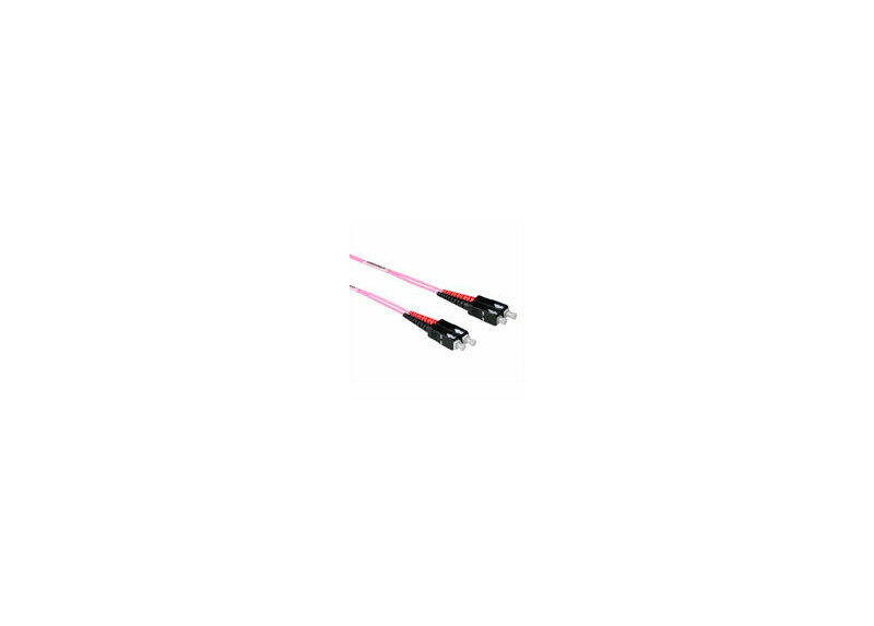 ACT 50 meter LSZH Multimode 50/125 OM4 glasvezel patchkabel duplex met SC connectoren ACT 50 meter LSZH Multimode 50/125 OM4 glasvezel patchkabel duplex met SC connectoren