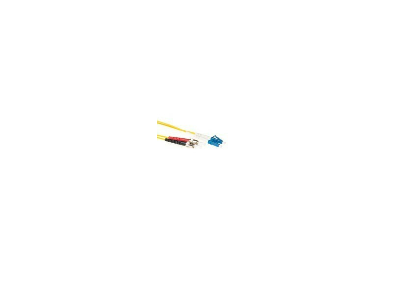 ACT 10 meter LSZH Singlemode 9/125 OS2 glasvezel patchkabel duplex met LC en ST connectoren ACT 10 meter LSZH Singlemode 9/125 OS2 glasvezel patchkabel duplex met LC en ST connectoren