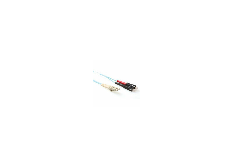 ACT 7 meter LSZH Multimode 50/125 OM3 glasvezel patchkabel duplex met LC en SC connectoren ACT 7 meter LSZH Multimode 50/125 OM3 glasvezel patchkabel duplex met LC en SC connectoren