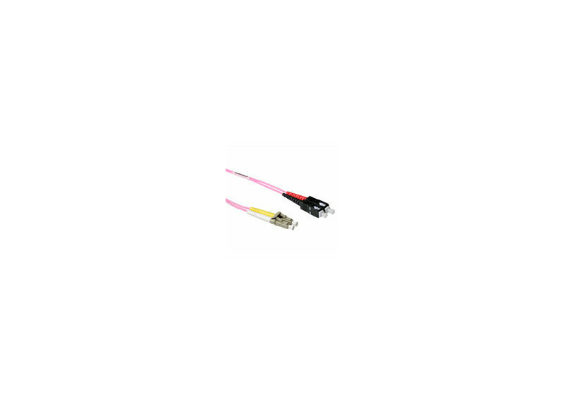 ACT 5 meter LSZH Multimode 50/125 OM4 glasvezel patchkabel duplex met LC en SC connectoren ACT 5 meter LSZH Multimode 50/125 OM4 glasvezel patchkabel duplex met LC en SC connectoren