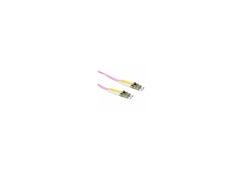 ACT 25 meter LSZH Multimode 50/125 OM4 glasvezel patchkabel duplex met LC connectoren ACT 25 meter LSZH Multimode 50/125 OM4 glasvezel patchkabel duplex met LC connectoren