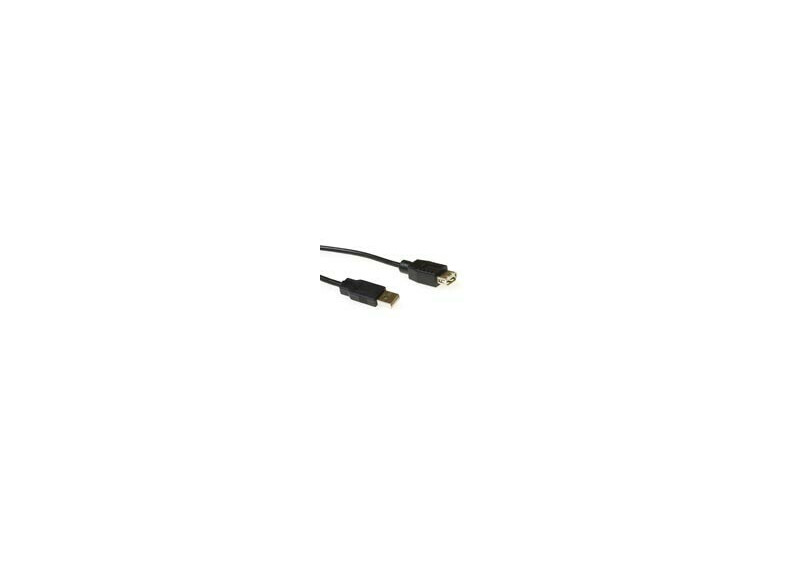 ACT USB 2.0 A male - USB A female zwart 5,00 m ACT USB 2.0 A male - USB A female zwart 5,00 m