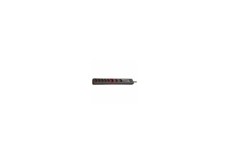 Brennenstuhl Secure-Tec, stekkerdoos, 8 sockets, 3m, zwart, 1x master, 5x slaves, 2x permanent Brennenstuhl Secure-Tec, stekkerdoos, 8 sockets, 3m, zwart, 1x master, 5x slaves, 2x permanent