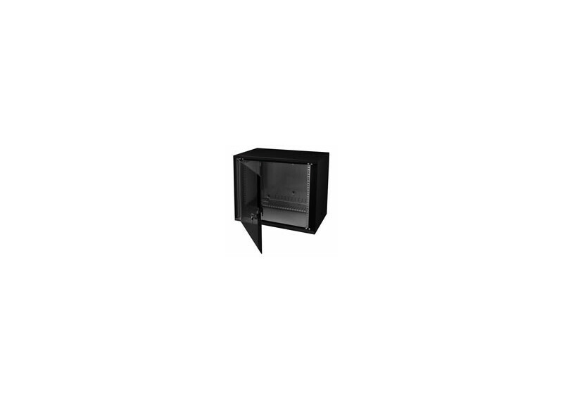 Minkels Wandbehuizing MWE, 12 HE, 60 cm breed, 61 cm hoog, 63 cm diep, zwart. Minkels Wandbehuizing MWE, 12 HE, 60 cm breed, 61 cm hoog, 63 cm diep, zwart.