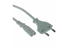 ACT Netsnoer Euro male - C7 female wit 3 m