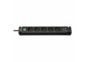 Brennenstuhl Bremounta, stekkerdoos met USB poorten, 5 sockets, 3m, zwart