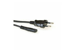 ACT Netsnoer Euro male - C7 female zwart 1 m