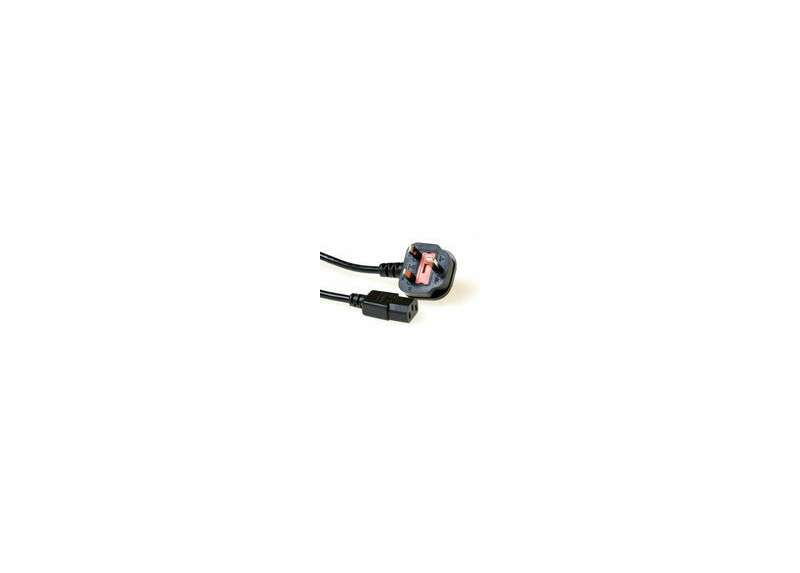 ACT Netsnoer UK connector - C13 zwart 1 m ACT Netsnoer UK connector - C13 zwart 1 m
