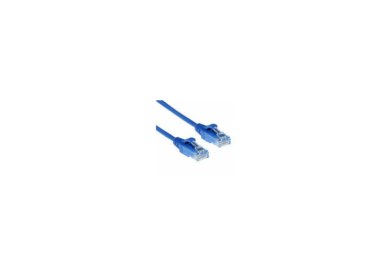 ACT Blauwe 10 meter LSZH U/UTP CAT6 datacenter slimline patchkabel snagless met RJ45 connectoren ACT Blauwe 10 meter LSZH U/UTP CAT6 datacenter slimline patchkabel snagless met RJ45 connectoren