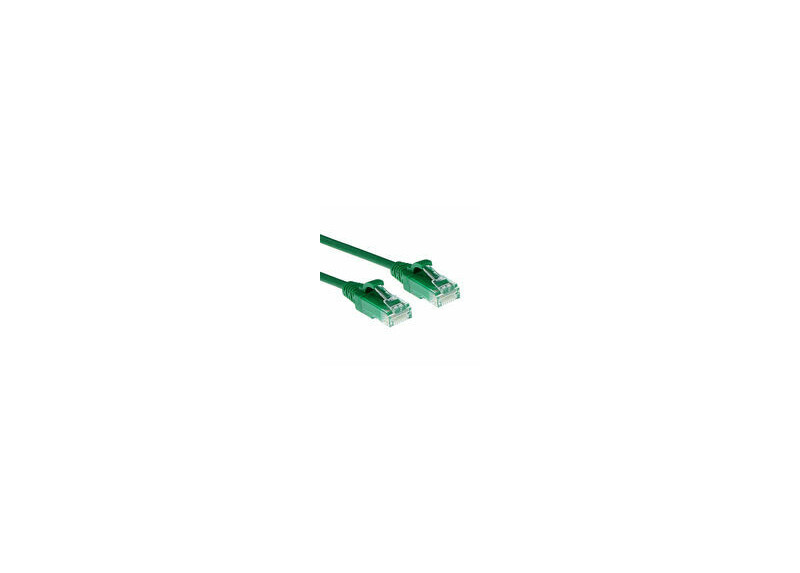 ACT Groene 0,15 meter LSZH U/UTP CAT6 datacenter slimline patchkabel snagless met RJ45 connectoren ACT Groene 0,15 meter LSZH U/UTP CAT6 datacenter slimline patchkabel snagless met RJ45 connectoren