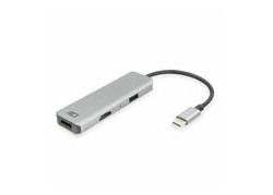 ACT AC7013 laptop dock & poortreplicator Bedraad USB 3.2 Gen 1 (3.1 Gen 1) Type-C Zwart, Grijs