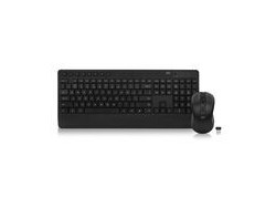 ACT Draadloos toetsenbord en muisbundel (Qwerty), stille klik, milieuvriendelijk, gemaakt van gerecycled materiaal