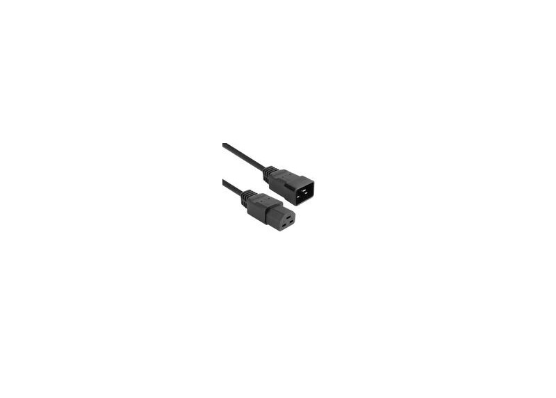 ACT Netsnoer C20 - C21 IEC60320 zwart 1 m