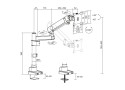 ACT Monitorarm office solid pro, mechanische veer, 1 monitor