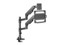 ACT Monitorarm met laptophouder office premium, gasveer, paalbevestiging, 1 monitor